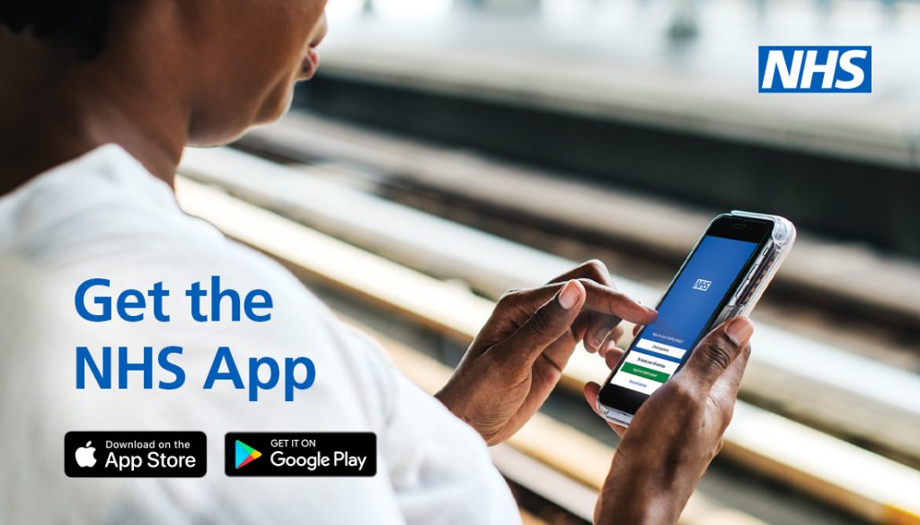 Image promoting NHS app